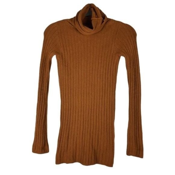 Free People Turtle Neck Ribbed Long Sleeve Sweater - Picture 2 of 13